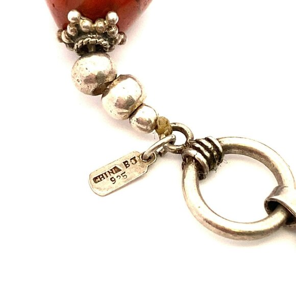 BJ Sterling Silver, Agate & Black Onyx Beaded 8” Toggle Clasp Bracelet! 90 - Picture 6 of 6